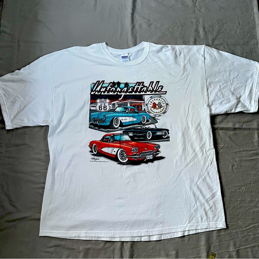 Chevrolet Unforgettable Classic Corvette Stingray Graphic tee Shirt sz 3XL